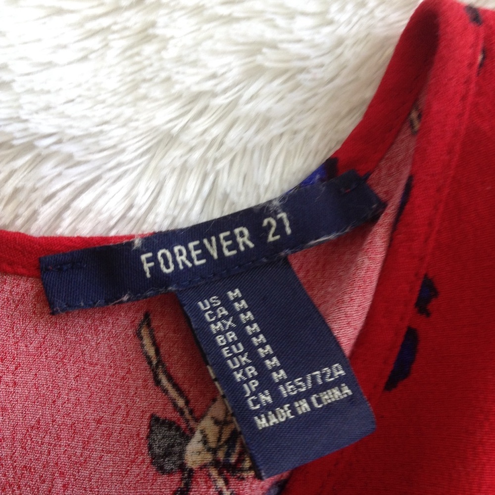 Forever 21 | Red romper with patterns - Picture 8 of 8